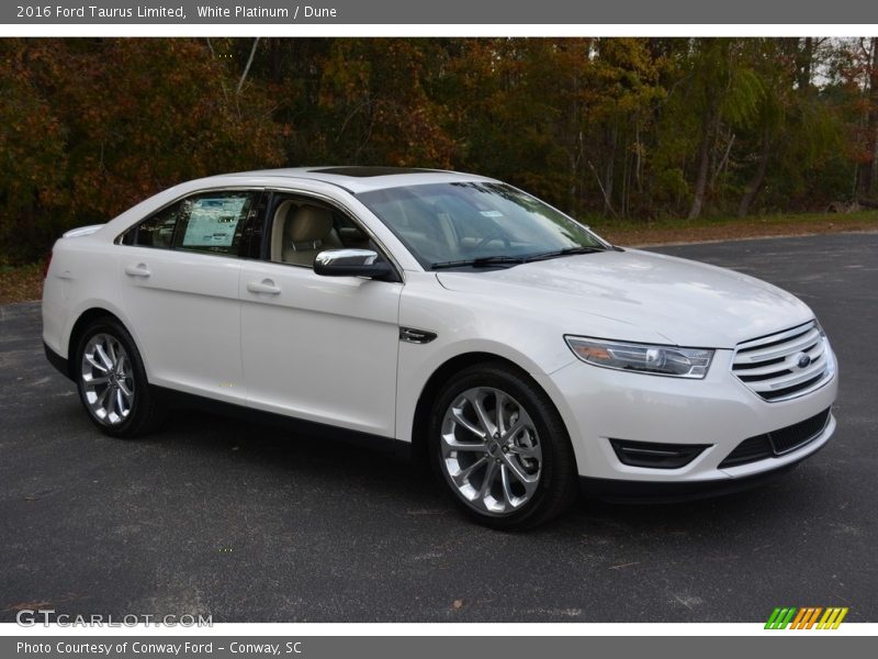White Platinum / Dune 2016 Ford Taurus Limited