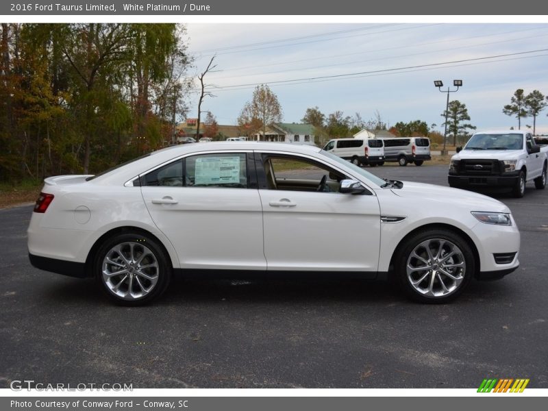 White Platinum / Dune 2016 Ford Taurus Limited