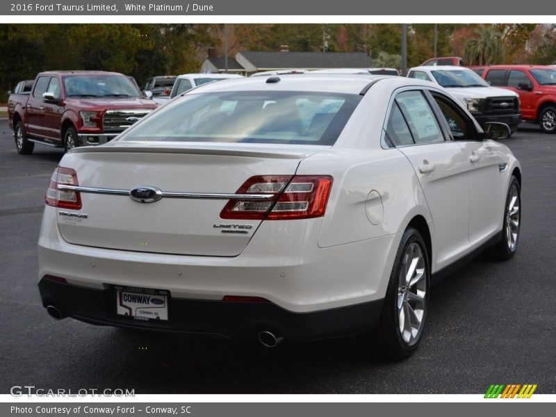 White Platinum / Dune 2016 Ford Taurus Limited