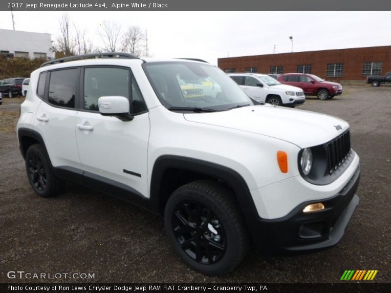 Alpine White / Black 2017 Jeep Renegade Latitude 4x4