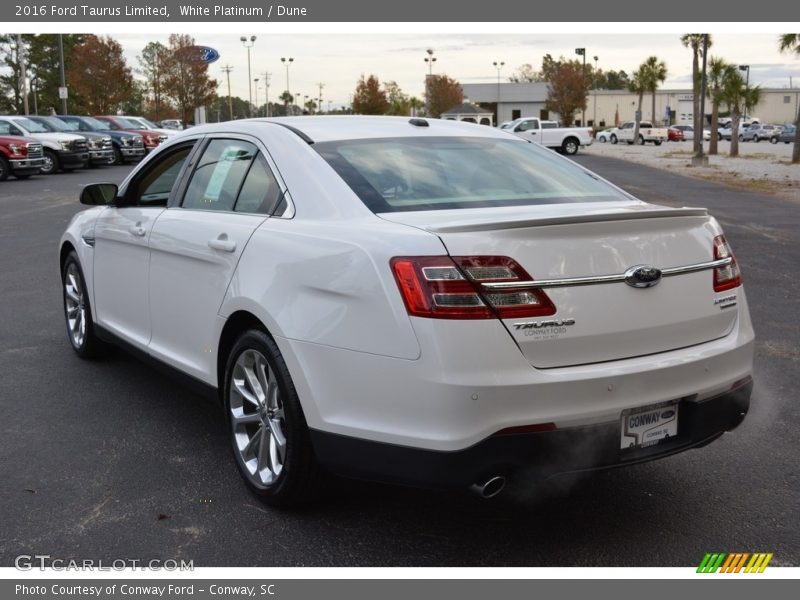 White Platinum / Dune 2016 Ford Taurus Limited
