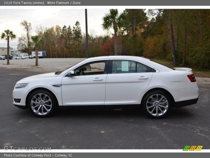 White Platinum / Dune 2016 Ford Taurus Limited