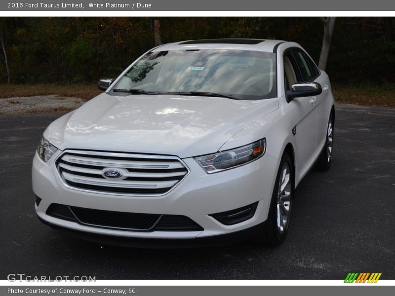 White Platinum / Dune 2016 Ford Taurus Limited