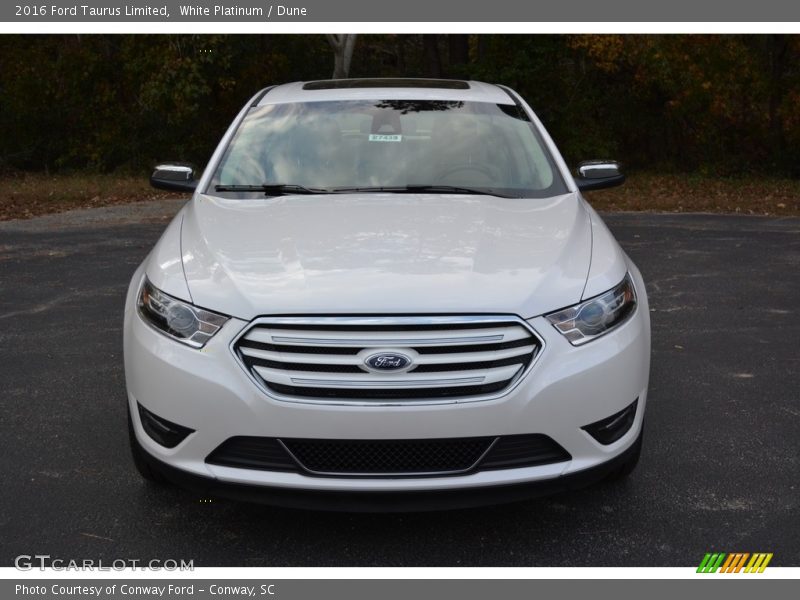 White Platinum / Dune 2016 Ford Taurus Limited