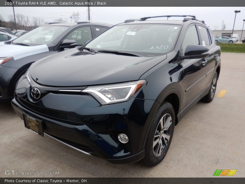 Galactic Aqua Mica / Black 2017 Toyota RAV4 XLE AWD