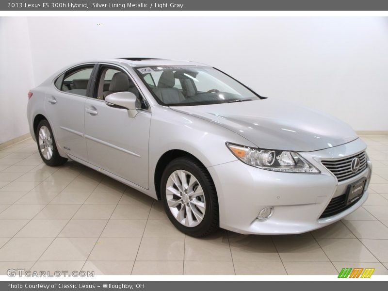 Silver Lining Metallic / Light Gray 2013 Lexus ES 300h Hybrid