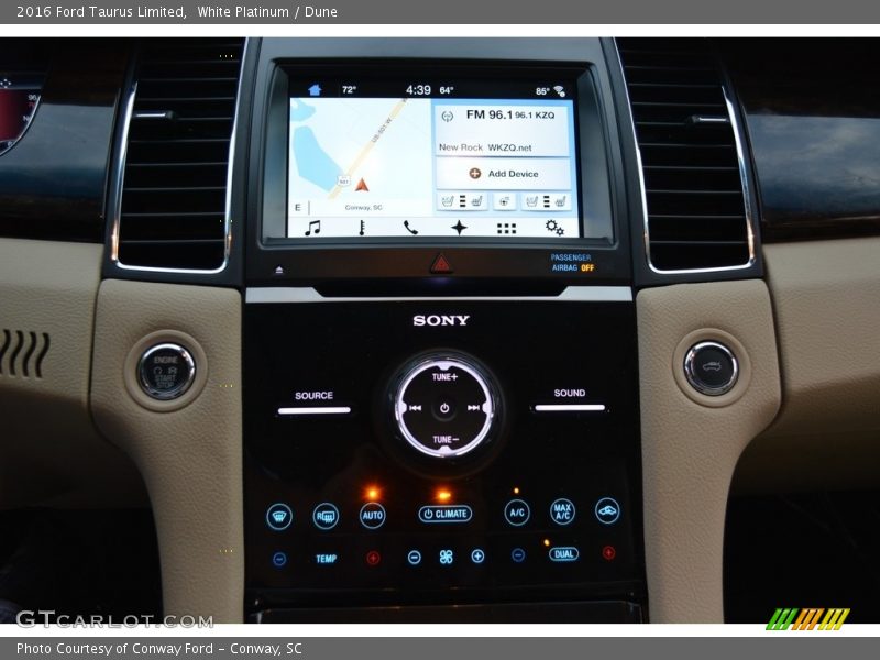 White Platinum / Dune 2016 Ford Taurus Limited