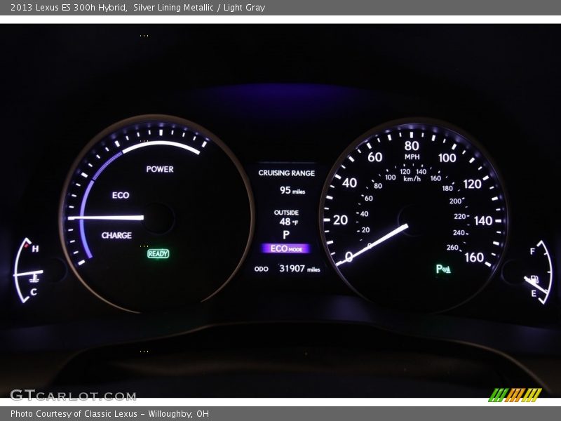 Silver Lining Metallic / Light Gray 2013 Lexus ES 300h Hybrid