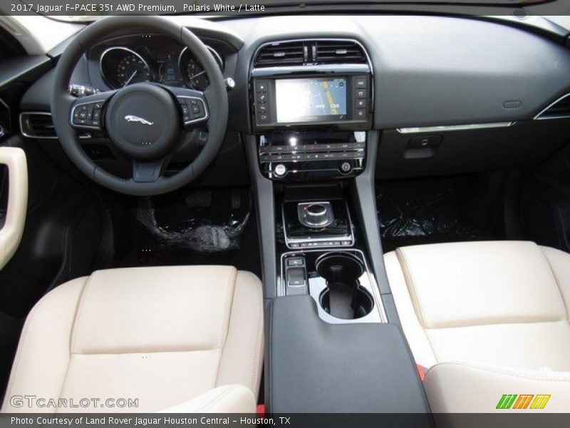 Polaris White / Latte 2017 Jaguar F-PACE 35t AWD Premium