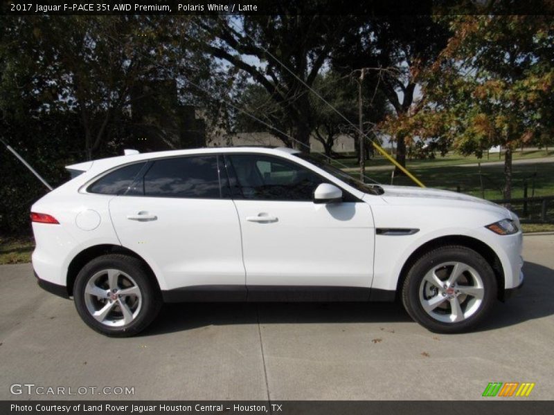 Polaris White / Latte 2017 Jaguar F-PACE 35t AWD Premium