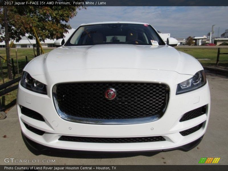 Polaris White / Latte 2017 Jaguar F-PACE 35t AWD Premium