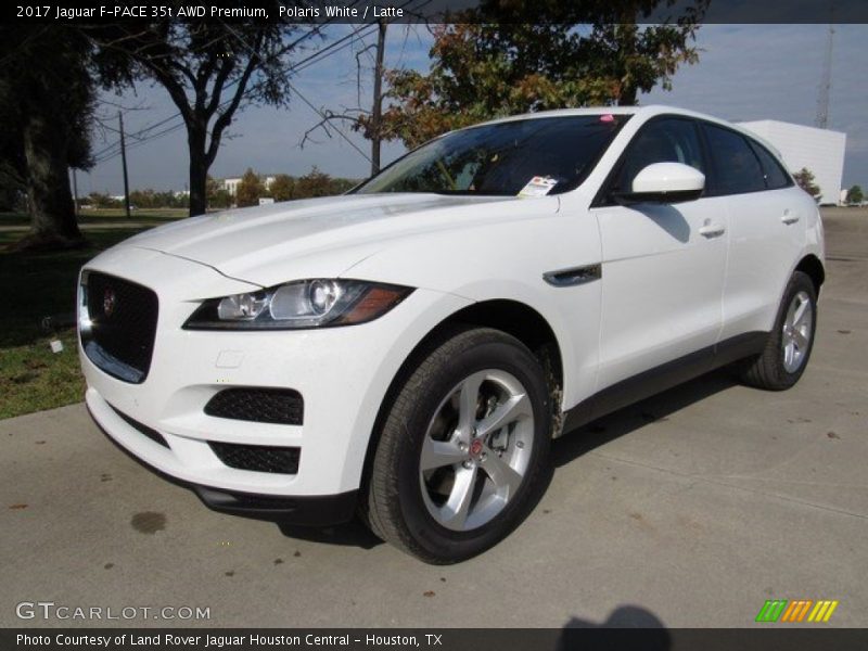 Polaris White / Latte 2017 Jaguar F-PACE 35t AWD Premium