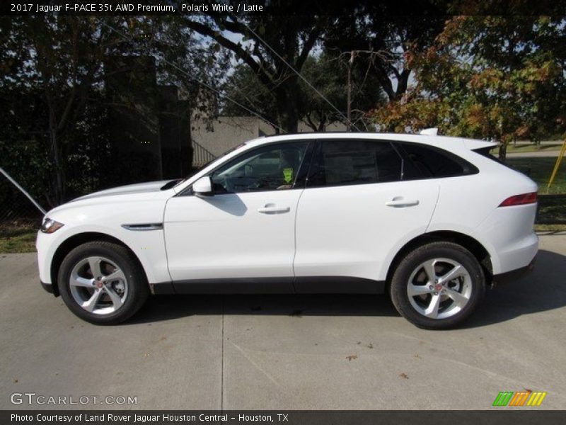 Polaris White / Latte 2017 Jaguar F-PACE 35t AWD Premium