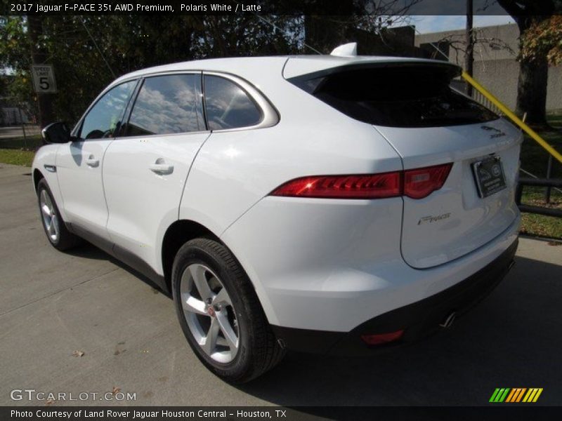 Polaris White / Latte 2017 Jaguar F-PACE 35t AWD Premium