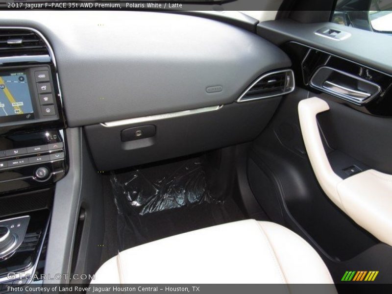 Polaris White / Latte 2017 Jaguar F-PACE 35t AWD Premium