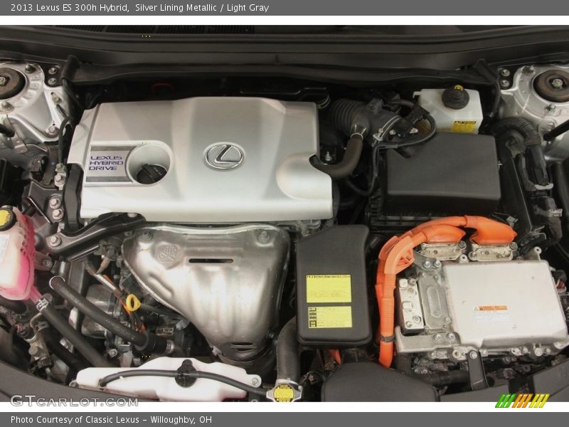 Silver Lining Metallic / Light Gray 2013 Lexus ES 300h Hybrid