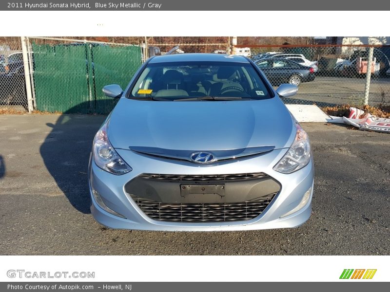 Blue Sky Metallic / Gray 2011 Hyundai Sonata Hybrid