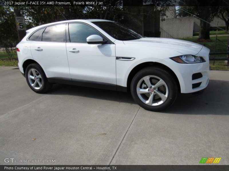 Polaris White / Jet 2017 Jaguar F-PACE 35t AWD Premium