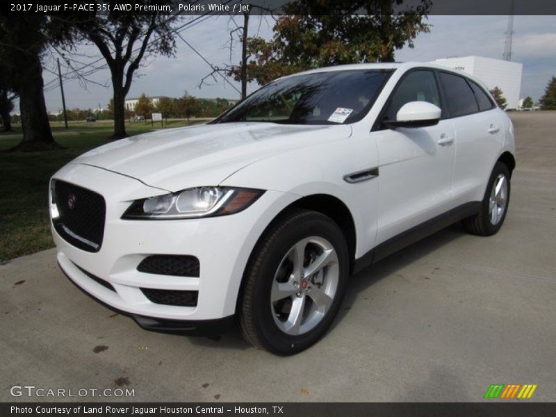 Polaris White / Jet 2017 Jaguar F-PACE 35t AWD Premium