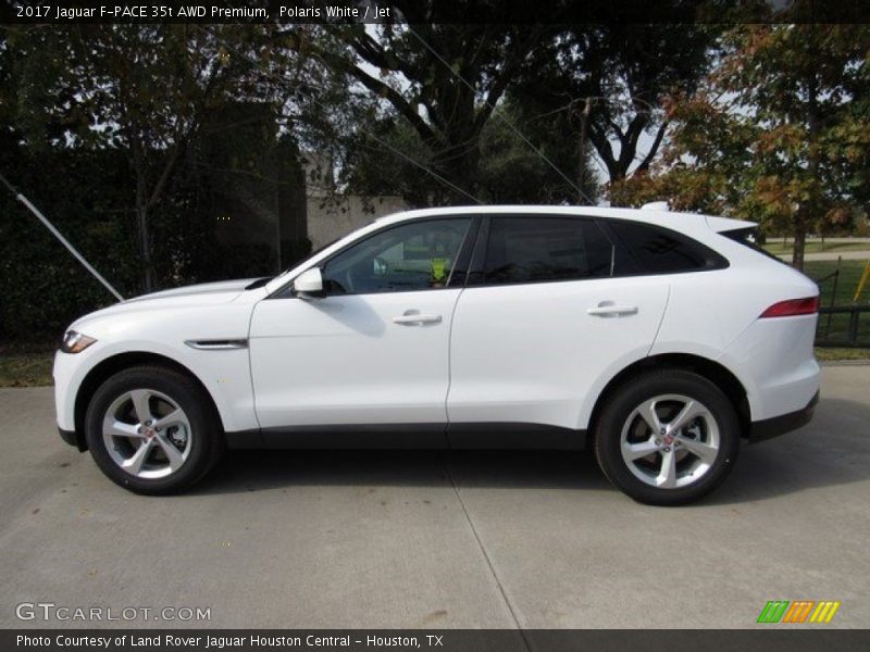 Polaris White / Jet 2017 Jaguar F-PACE 35t AWD Premium
