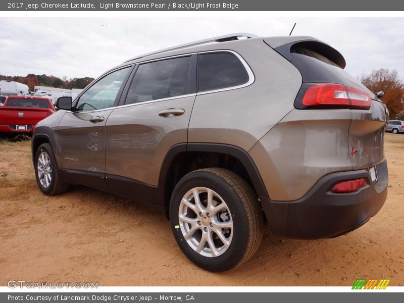 Light Brownstone Pearl / Black/Light Frost Beige 2017 Jeep Cherokee Latitude