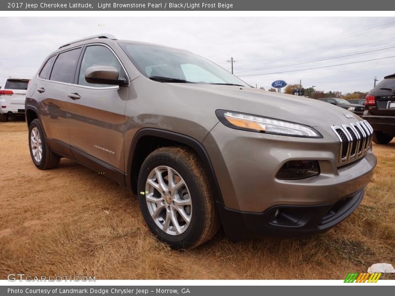 Light Brownstone Pearl / Black/Light Frost Beige 2017 Jeep Cherokee Latitude