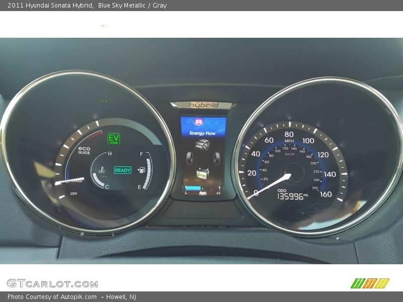 Blue Sky Metallic / Gray 2011 Hyundai Sonata Hybrid