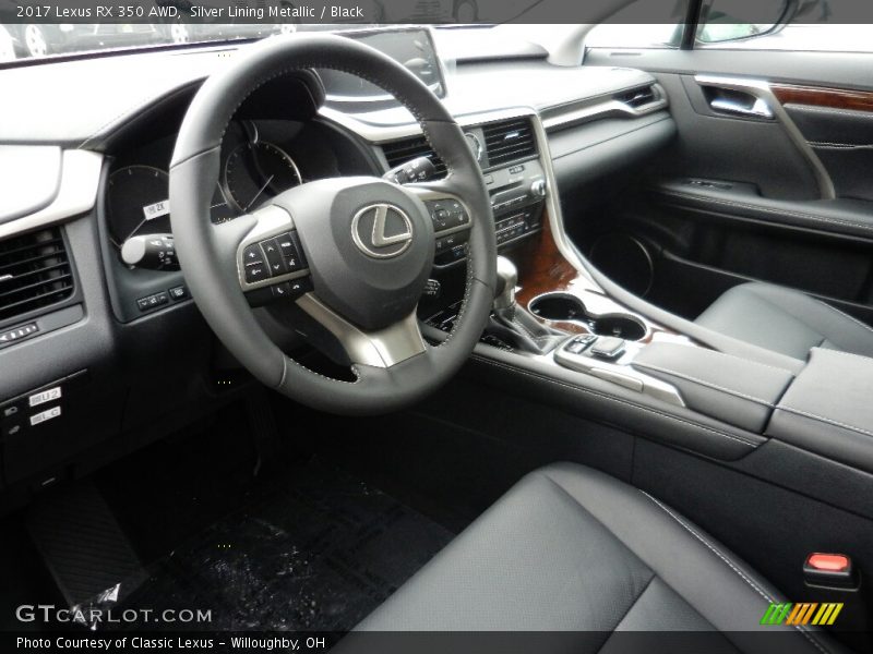 Silver Lining Metallic / Black 2017 Lexus RX 350 AWD
