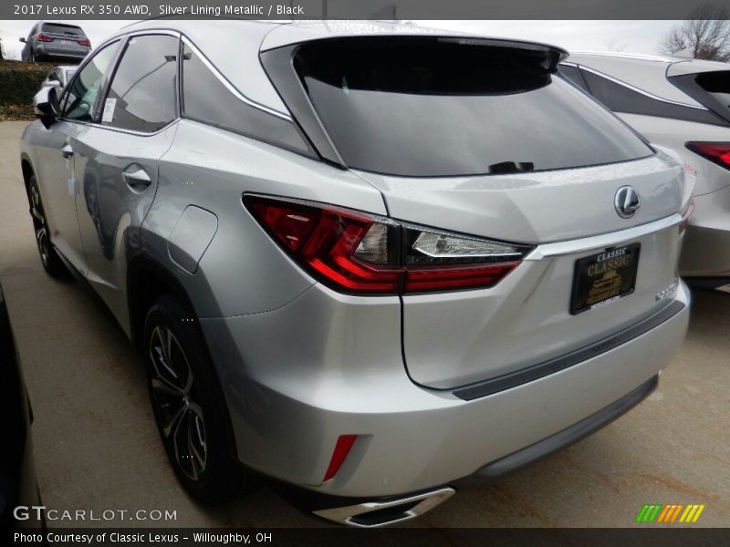 Silver Lining Metallic / Black 2017 Lexus RX 350 AWD