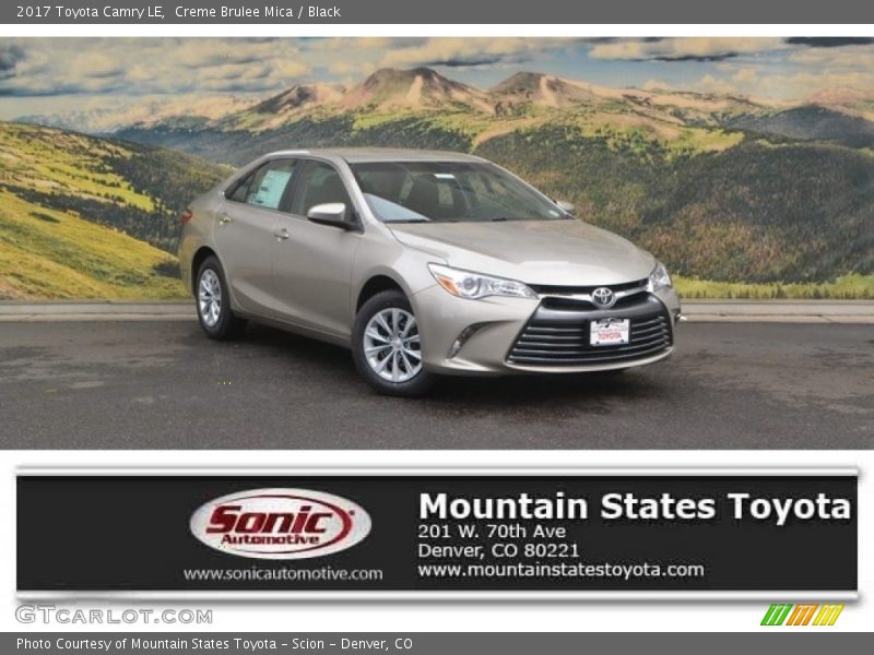 Creme Brulee Mica / Black 2017 Toyota Camry LE