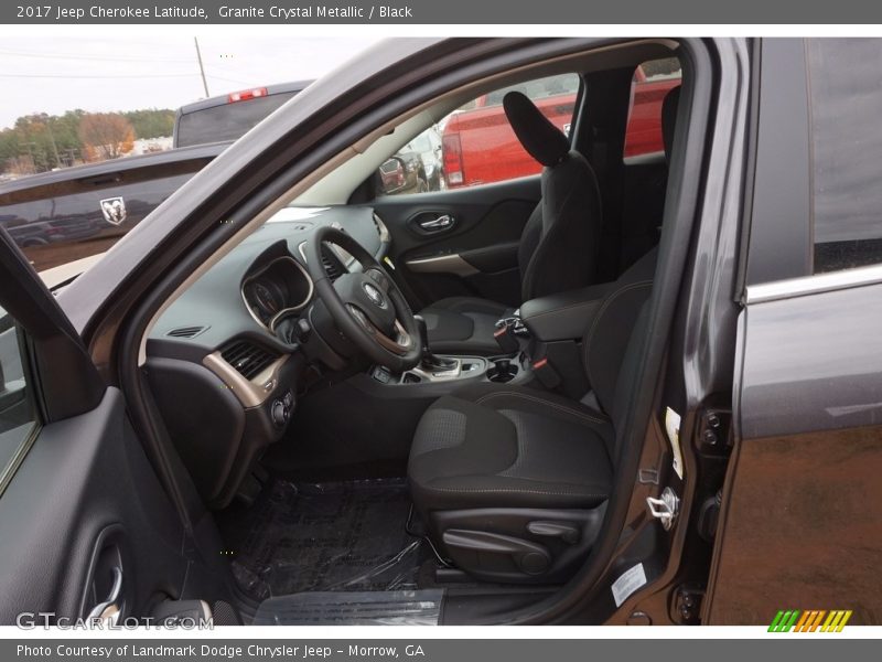 Granite Crystal Metallic / Black 2017 Jeep Cherokee Latitude