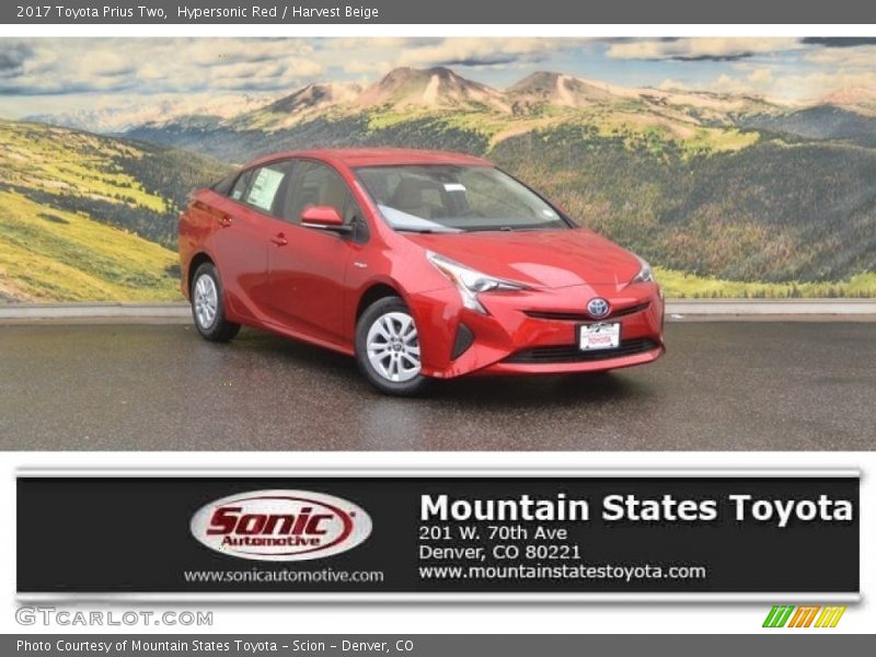 Hypersonic Red / Harvest Beige 2017 Toyota Prius Two