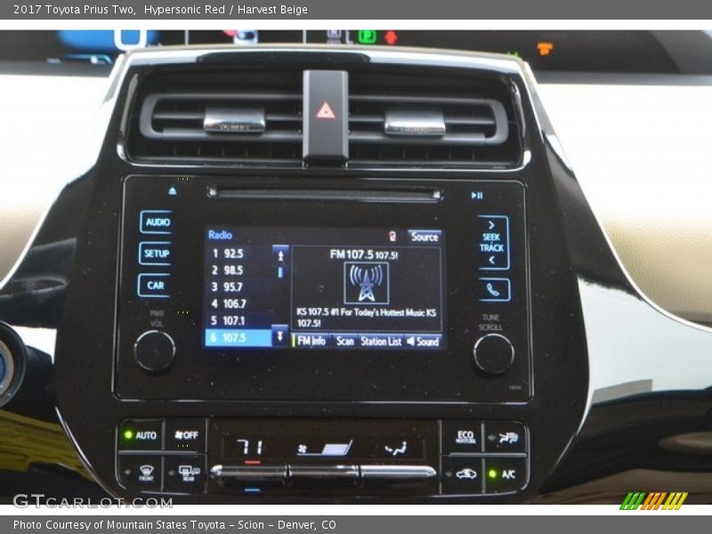 Hypersonic Red / Harvest Beige 2017 Toyota Prius Two