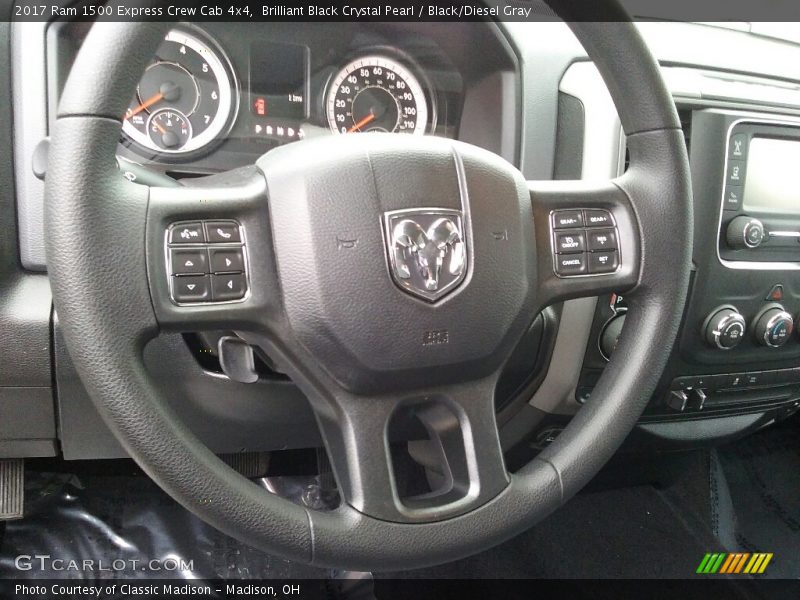 Brilliant Black Crystal Pearl / Black/Diesel Gray 2017 Ram 1500 Express Crew Cab 4x4