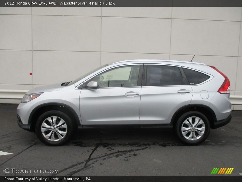Alabaster Silver Metallic / Black 2012 Honda CR-V EX-L 4WD