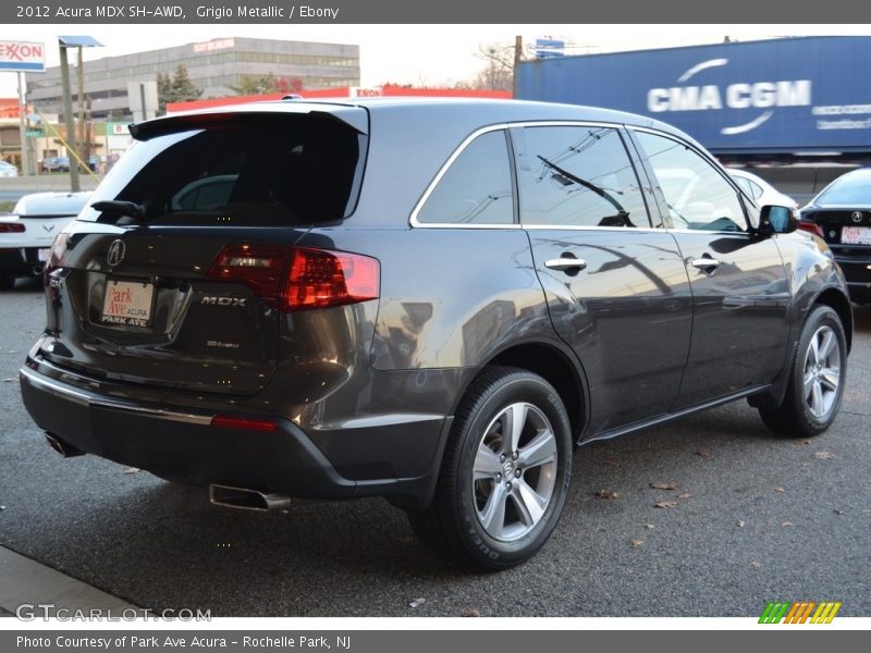 Grigio Metallic / Ebony 2012 Acura MDX SH-AWD