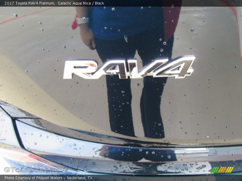 Galactic Aqua Mica / Black 2017 Toyota RAV4 Platinum