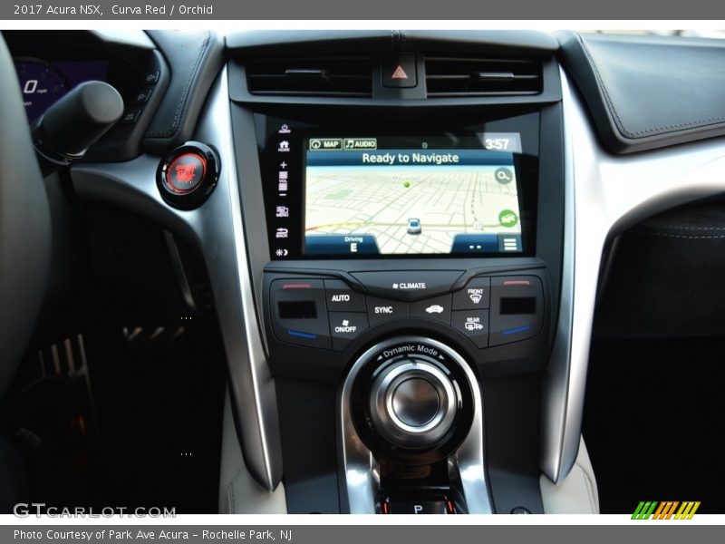 Navigation of 2017 NSX 