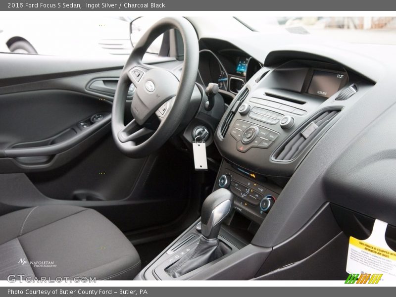 Ingot Silver / Charcoal Black 2016 Ford Focus S Sedan