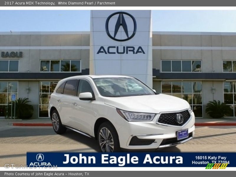 White Diamond Pearl / Parchment 2017 Acura MDX Technology