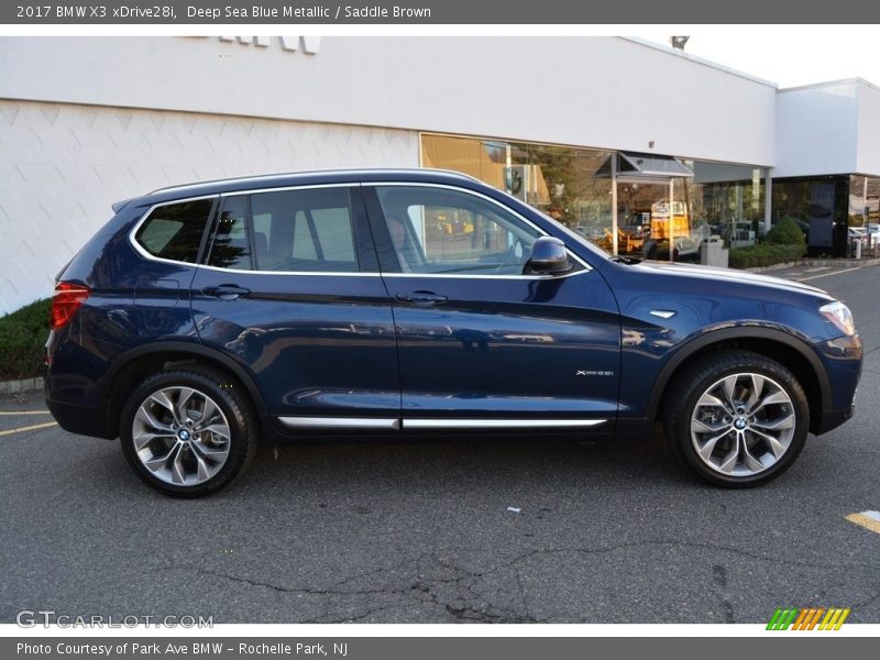 Deep Sea Blue Metallic / Saddle Brown 2017 BMW X3 xDrive28i