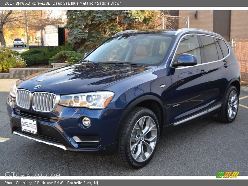 Deep Sea Blue Metallic / Saddle Brown 2017 BMW X3 xDrive28i