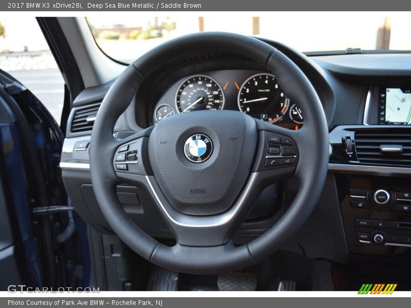 Deep Sea Blue Metallic / Saddle Brown 2017 BMW X3 xDrive28i