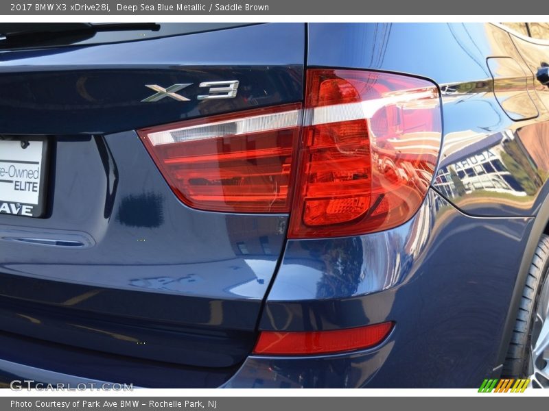 Deep Sea Blue Metallic / Saddle Brown 2017 BMW X3 xDrive28i