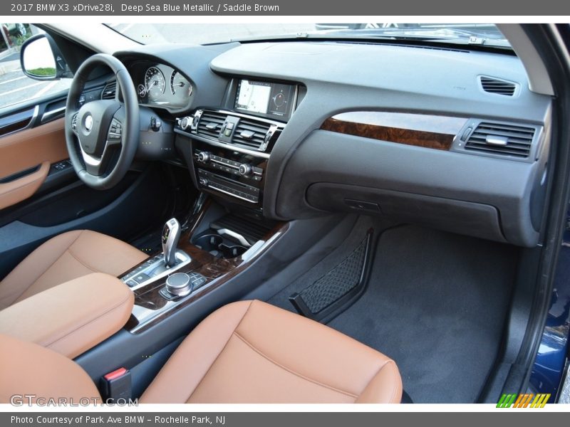 Deep Sea Blue Metallic / Saddle Brown 2017 BMW X3 xDrive28i