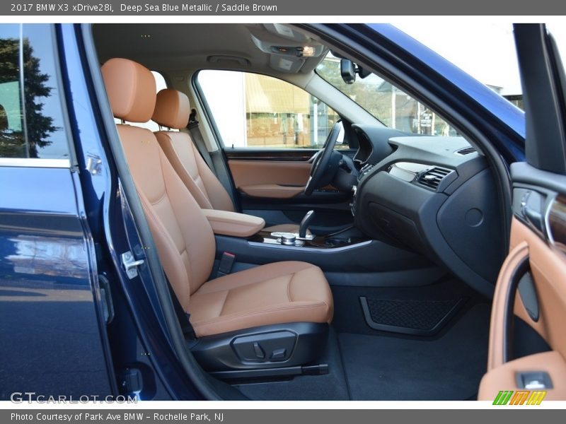 Deep Sea Blue Metallic / Saddle Brown 2017 BMW X3 xDrive28i