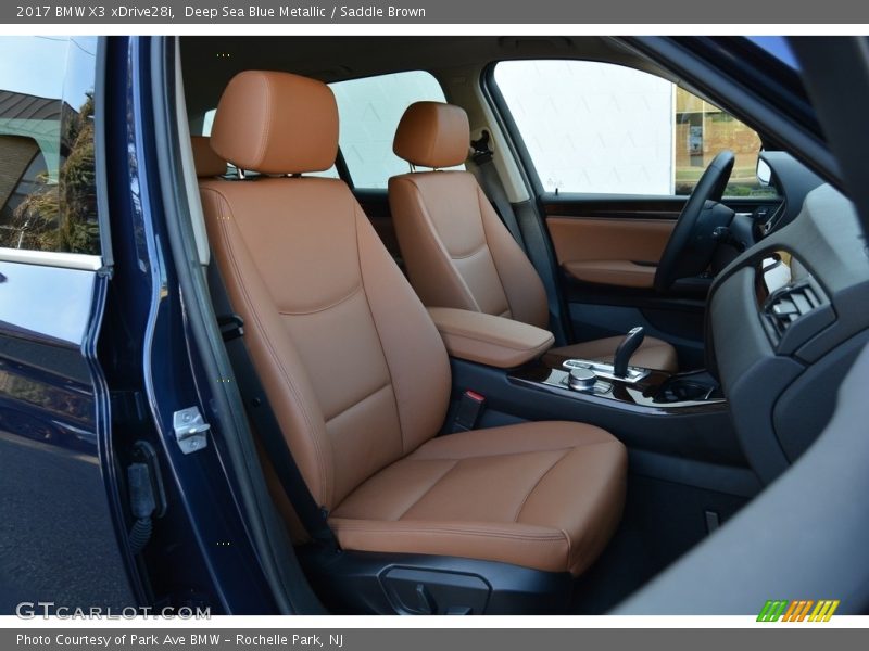 Deep Sea Blue Metallic / Saddle Brown 2017 BMW X3 xDrive28i