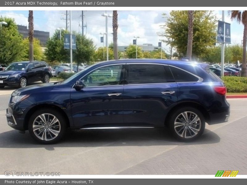 Fathom Blue Pearl / Graystone 2017 Acura MDX Technology