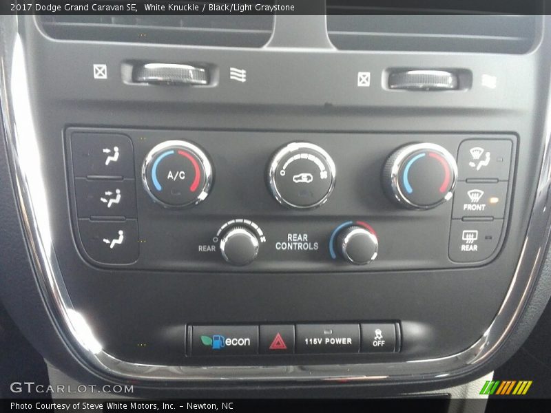 White Knuckle / Black/Light Graystone 2017 Dodge Grand Caravan SE