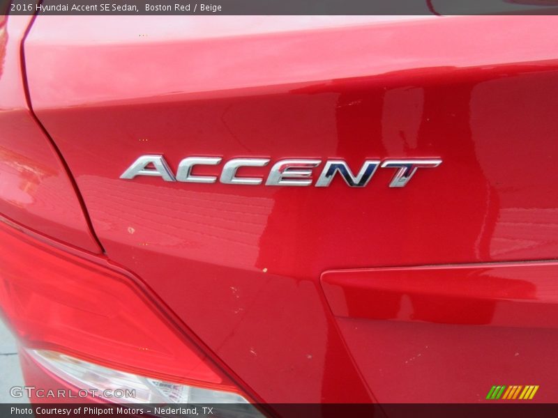 Boston Red / Beige 2016 Hyundai Accent SE Sedan
